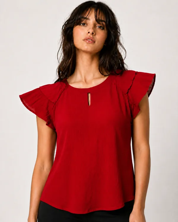 The Crimson Whisper Top