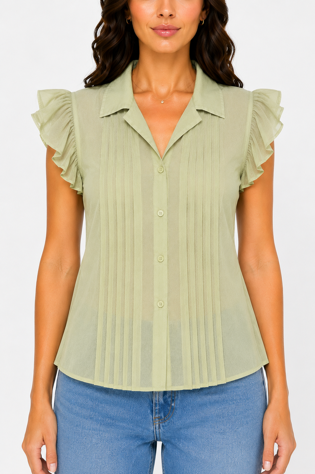 The Verdant Flutter Blouse