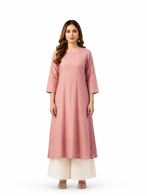 The Rose Quartz Sequins Kurti