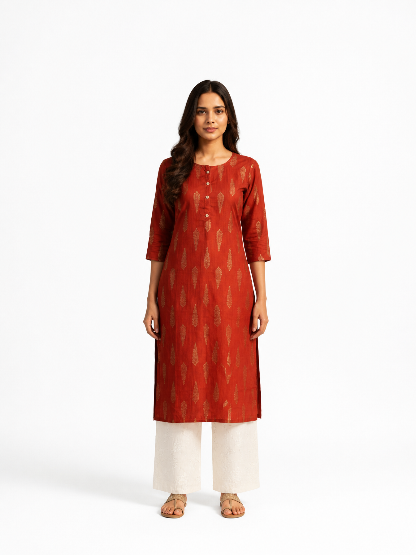 The Ember Leaf Kurti