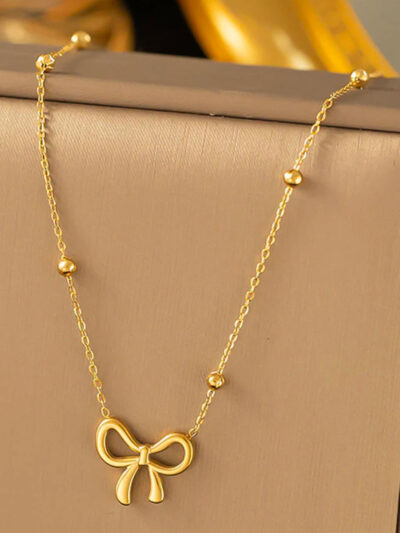 Golden Bow Necklace