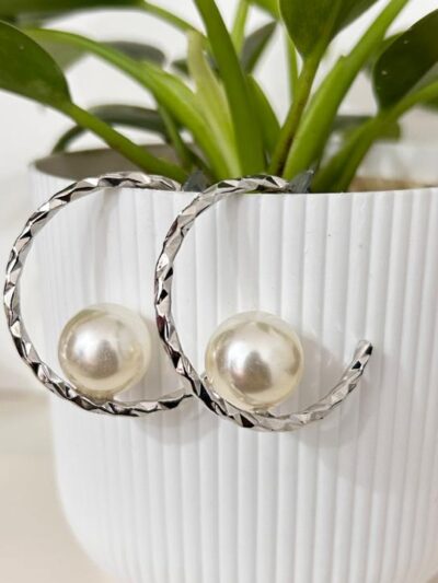 Pearly Hoop Earrings