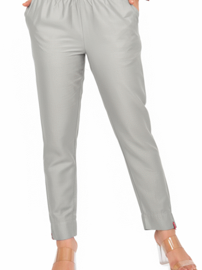 Grey Metallic Pants