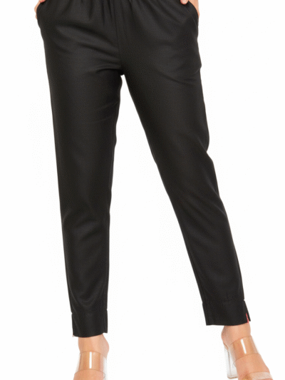 Black Metallic Pants