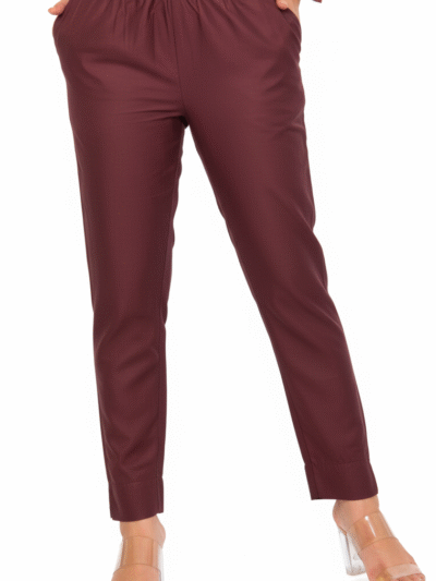 Maroon Metallic Pants